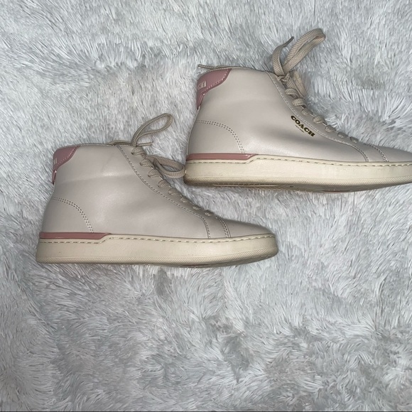COACH Clip Leather Hightop Sneakers - Picture 4 of 5